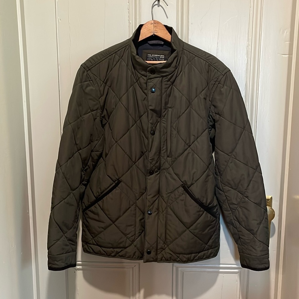 J.Crew men’s Sussex jacket size large in olive green